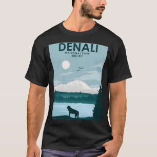 Denali National Park print vintage minimalistic tr T-Shirt