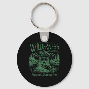 Denali National Park Retro Camping Hiker Vintage T Keychain