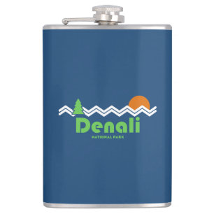 Denali National Park Retro Hip Flask