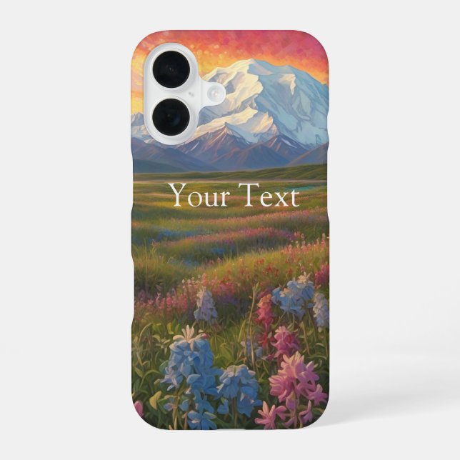 Denali Wildflowers iPhone 16 Case (Back)