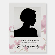 Dendrobium orchid funeral welcome sign foam bord