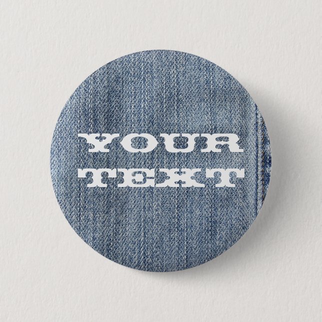 Denim 2 Inch Round Button (Front)