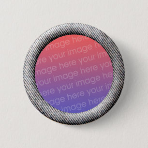 Denim (3d effect frame border) Template 2 Inch Round Button