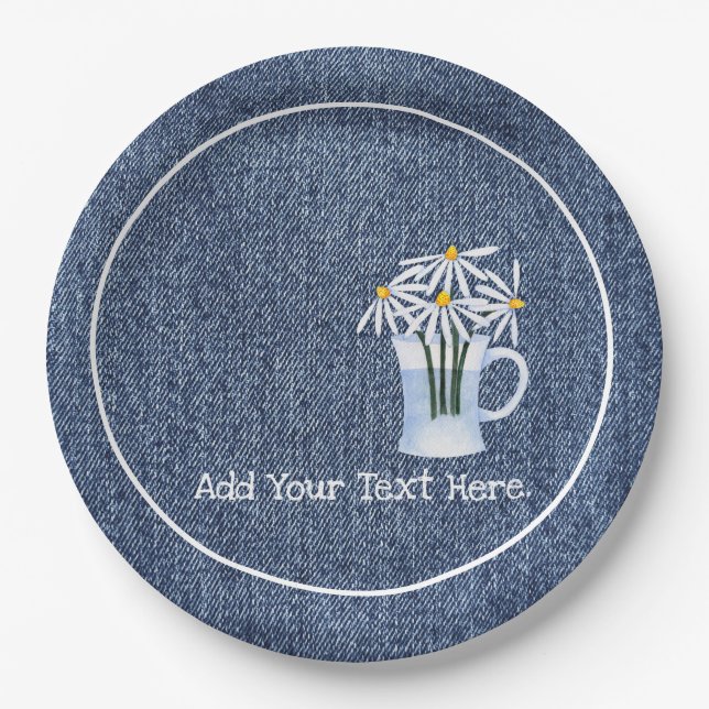 Denim And Daisys Paper Plate (Front)