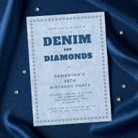 Denim and Diamonds Blue Jeans 40th Birthday Party