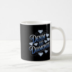 Denim And Diamonds Country Western Bachelorette Pa Coffee Mug