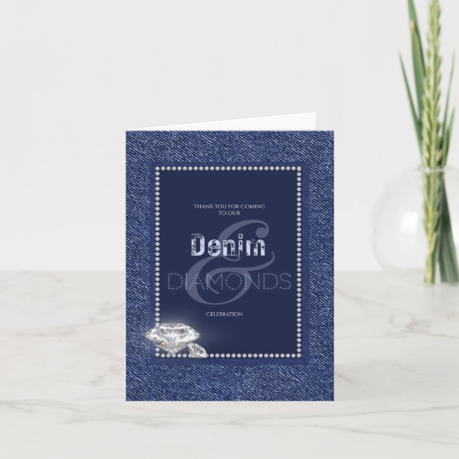 Denim and diamonds invitation (Front)