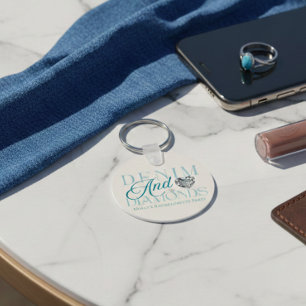 Denim and Diamonds Western Bachelorette Keychain