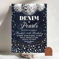 Denim and Pearls Adult Birthday Party