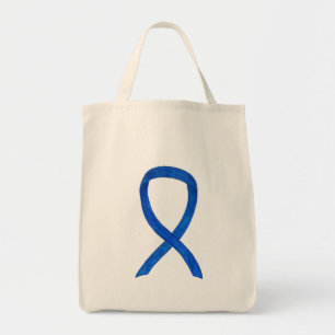 Denim Awareness Ribbon Custom Tote Bag