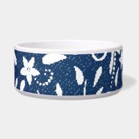 Denim Blooms: Floral Pattern Background