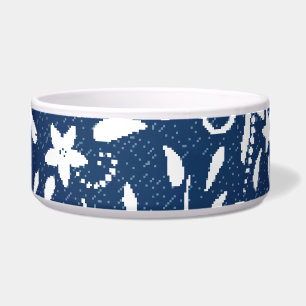 Denim Blooms: Floral Pattern Background