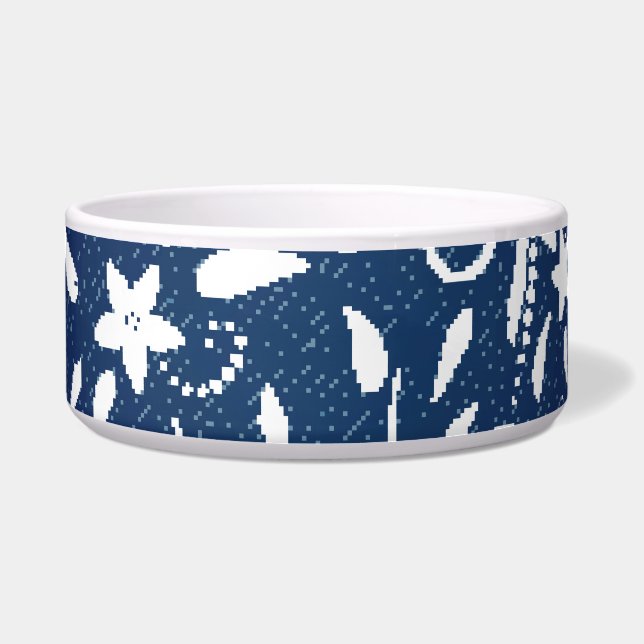 Denim Blooms: Floral Pattern Background (Front)