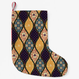 Denim Blue Art Nouveau: Seamless Small Christmas Stocking