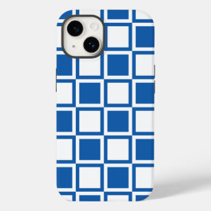 Denim Blue Bold Mod Squares Case-Mate iPhone 14 Case