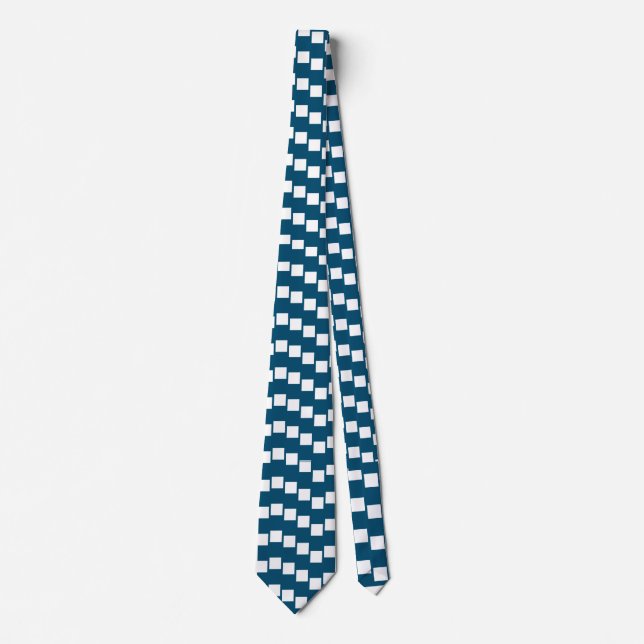 DENIM BLUE CHECK ENCOURAGE TIE (Front)