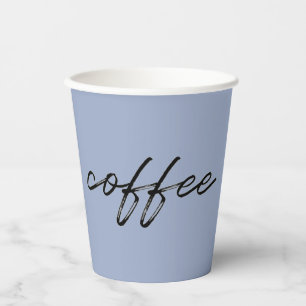 Denim Blue Disposable Coffee Cups