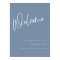 Denim Blue Dusty Baby Shower Welcome Poster Sign