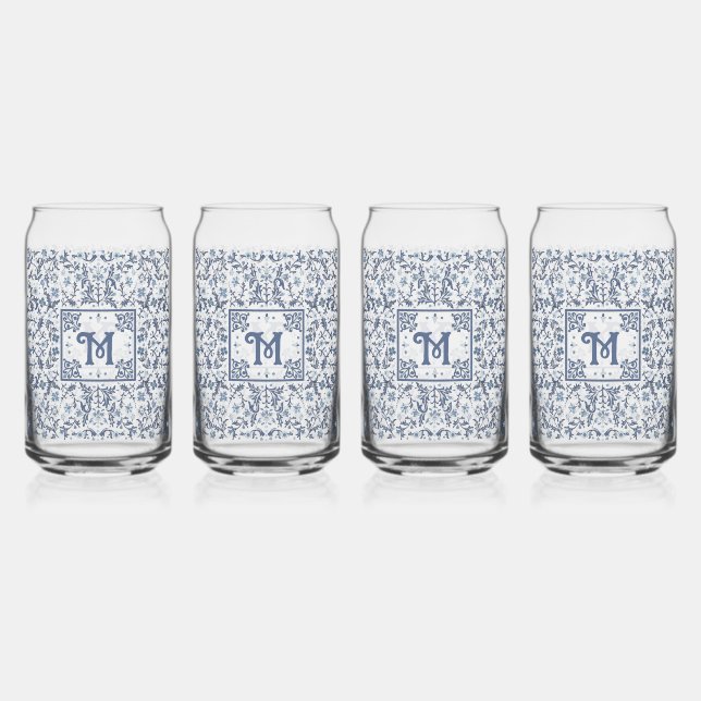 Denim Blue Fancy Motif graphique personnalisé (Recto)