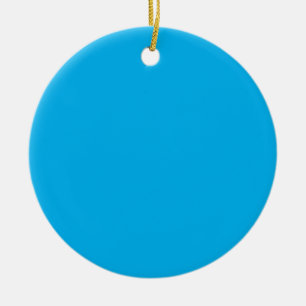 Denim Blue,Fountain Blue,Jellyfish, Ceramic Ornament