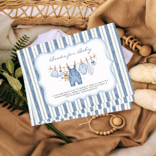 Denim Blue Jean Baby Books for Baby Enclosure Card