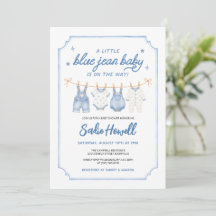 Denim Blue Jean Baby Clothesline Baby Shower