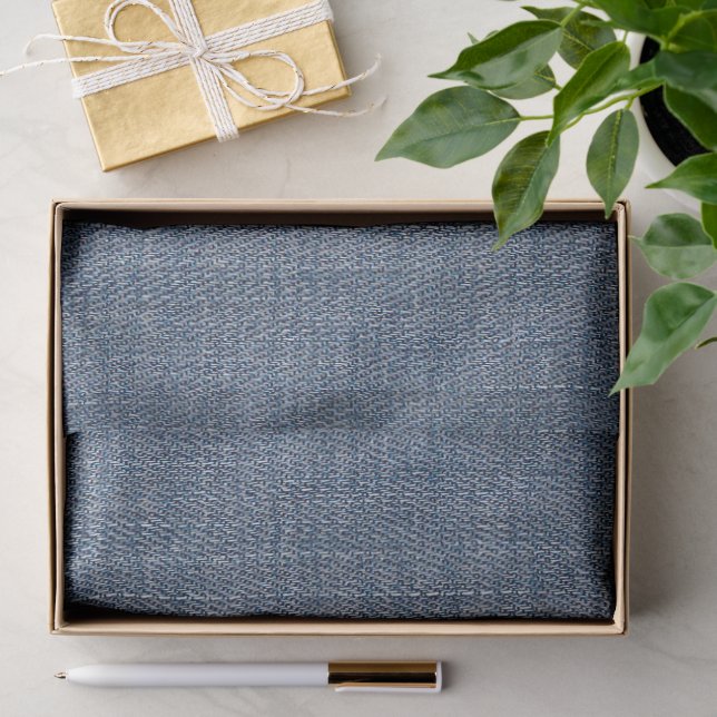 Denim Blue Jean Fabric  Tissue Paper (Gift)