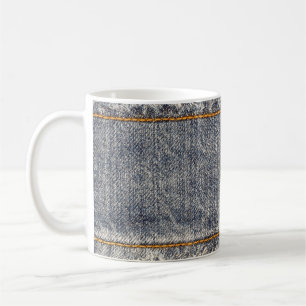 Denim Blue Jeans: Casual Double Patch Coffee Mug