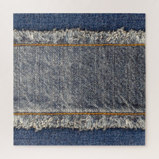 Denim Blue Jeans: Casual Double Patch Jigsaw Puzzle