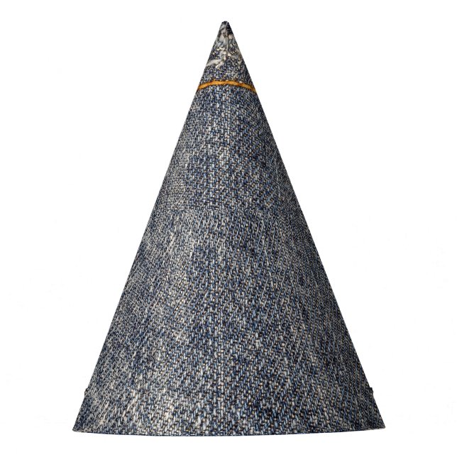 Denim Blue Jeans: Casual Double Patch Party Hat (Front)