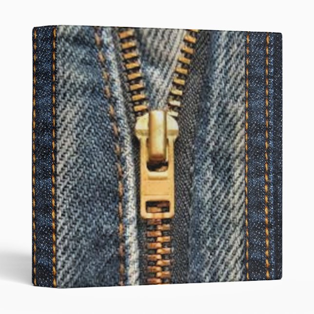 Denim Blue Jeans Print Binder (Front/Spine)
