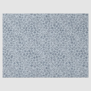 Denim Blue Leopard Print Glitter Tissue Paper