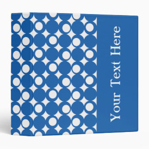 Denim Blue Mod Ball Design with custom text Binder