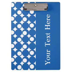 Denim Blue Mod Ball Design with custom text Clipboard