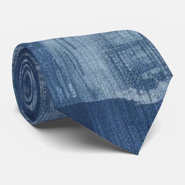  Denim Blue Neck Tie (Rolled)