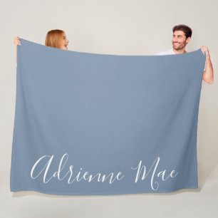 Denim Blue Simply Personalized Fleece Blanket