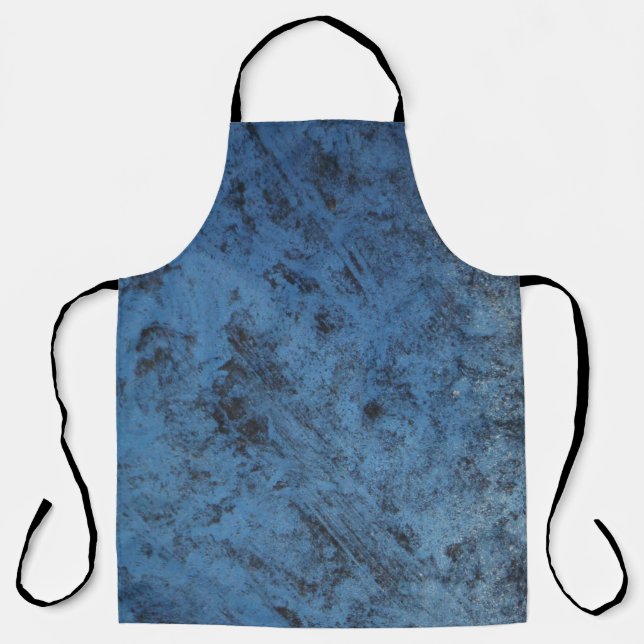 Denim Blue Solid colour Antique car, rusted metal Apron (Front)