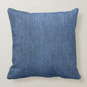 Denim blue throw pillow