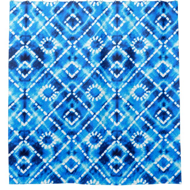 Denim blue tie die texture repeat modern pattern (Front)
