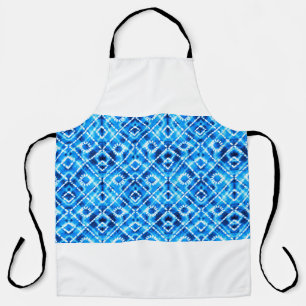 Denim blue tie die texture repeat modern pattern apron