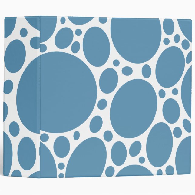 Denim Bule Bubbles Binder (Front/Spine)