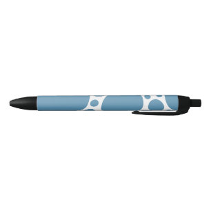 Denim Bule Bubbles Black Ink Pen