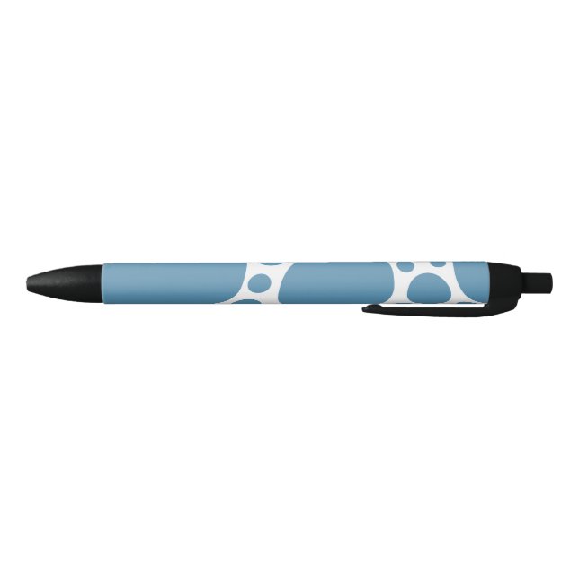 Denim Bule Bubbles Black Ink Pen (Bottom)