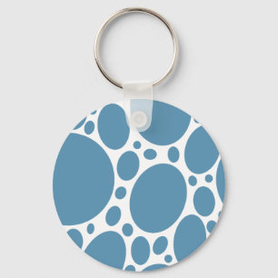 Denim Bule Bubbles Keychain