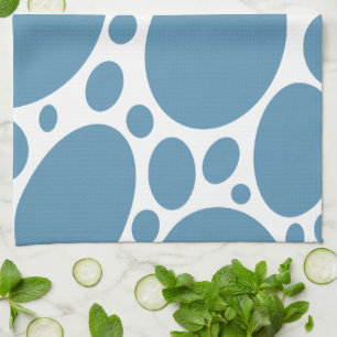 Denim Bule Bubbles Kitchen Towel