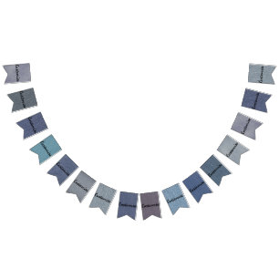 Denim Bunting Banner Flags Customisable