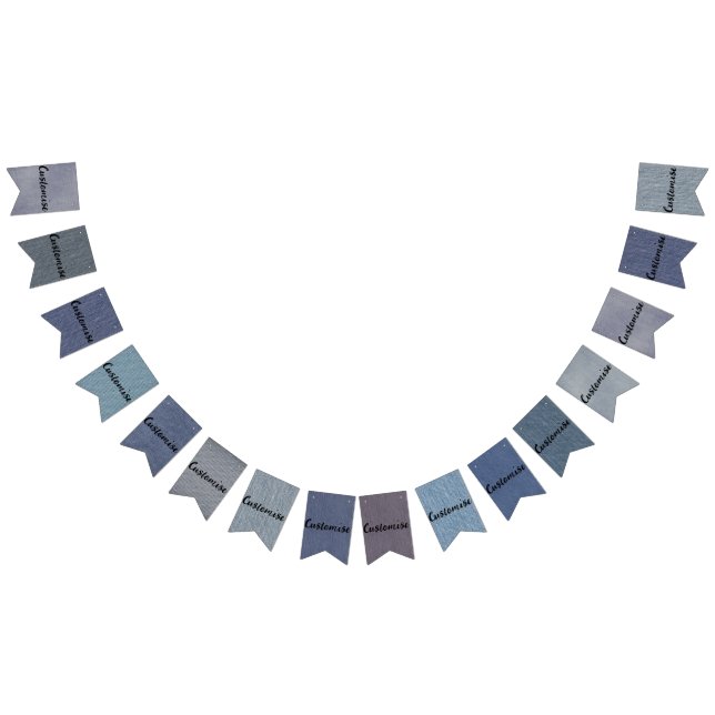 Denim Bunting Banner Flags Customisable (All)
