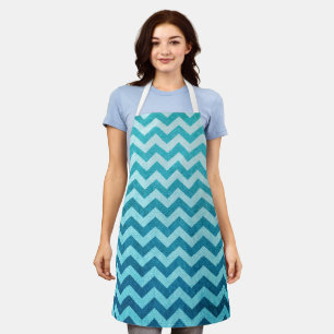 Denim Chevron by Shirley Taylor Apron