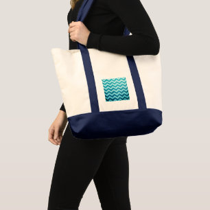 Denim Chevron by Shirley Taylor Tote Bag
