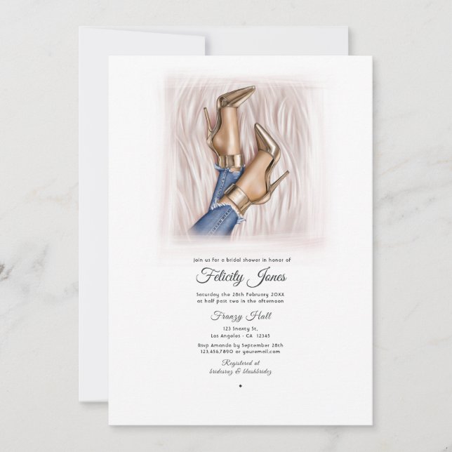 Denim Chic Bridal Shower Invitation (Front)